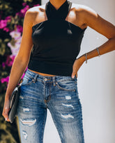 X Marks The Spot Knit Tie Tank Oshnow